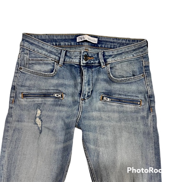 ZARA Distressed Skinny Jeans with Pockets - Picture 4 of 4